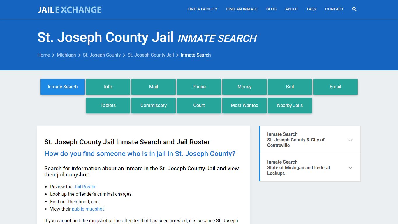 Inmate Search: Roster & Mugshots - St. Joseph County Jail, MI
